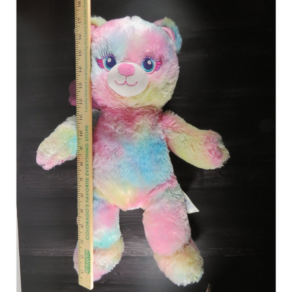 Build A Bear Fairy Friend Plush Stuffed Animal Bear Pastel Tie Dye 16” BAB Wings - Picture 5 of 16